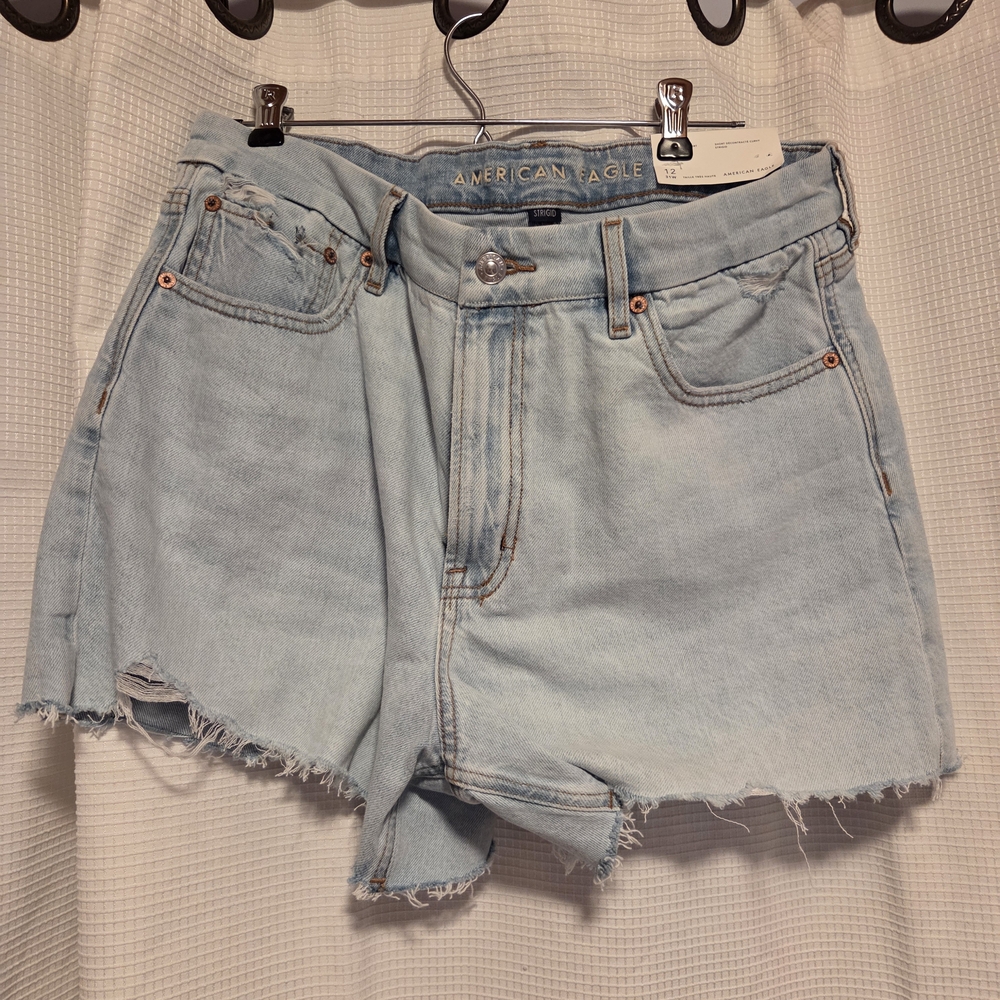 American Eagle Outfitters Curvy Light Wash Jean Shorts